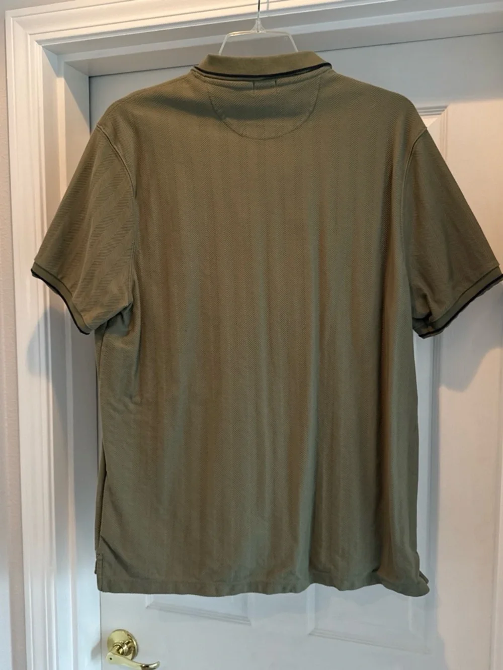 J crew olive green herringbone polo